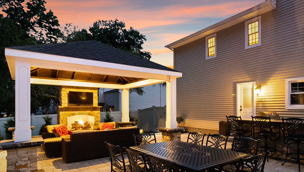 outdoor entertainment area