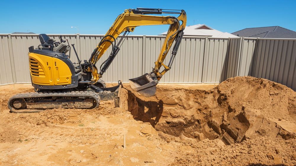 digging backyard